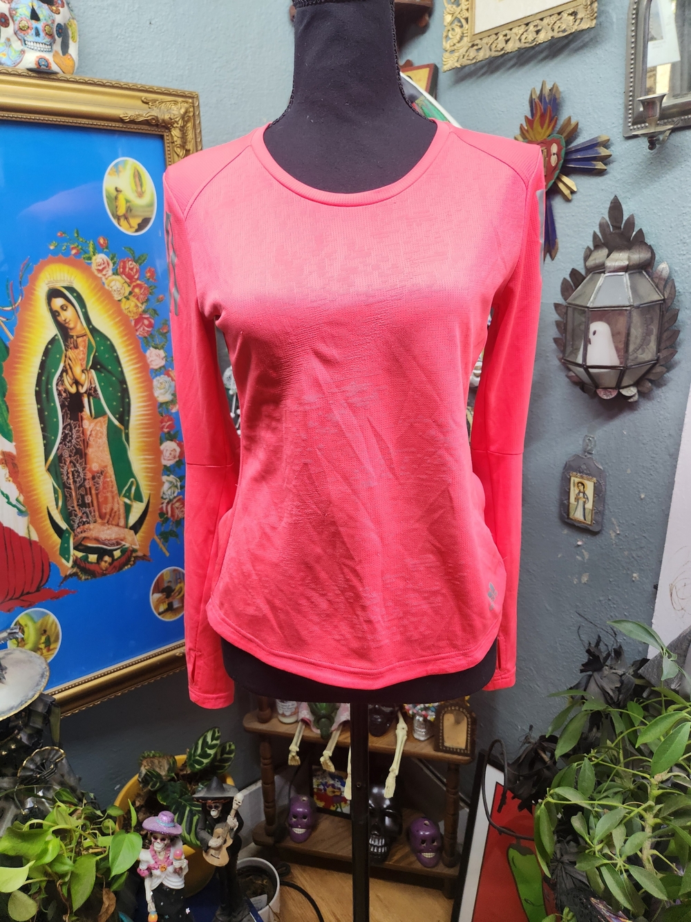 adidas Long-Sleeve Crewneck Top in Bright Pink